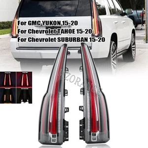 Par de luces traseras LED transparentes lámpara de freno trasero para GMC Yukon 2015 16 17 18 2019 2020 - Imagen 1 de 16