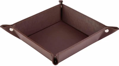 Bandeja de valet para hombres mujeres - Organizador de bandeja de cuero PU - Mesita de noche de escritorio Ni Foto 1 de 4