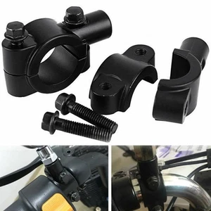 2Pcs Noir Rétroviseur Poignée Miroir Support Pince Remplacement Accessoires Neuf - Picture 1 of 8