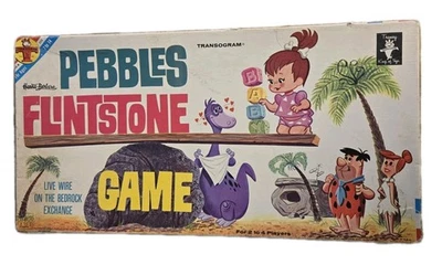 1962 TRANSOGRAM Pebbles Flintstone Game Live Wire Bedrock Exchange Incomplete  - Image 1 of 4