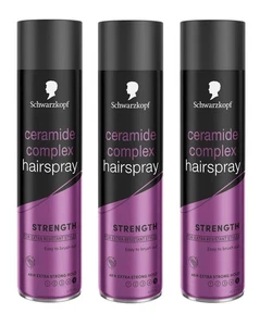 3 x Schwarzkopf Styling Ceramide Complex Hairspray 400ml - Picture 1 of 1