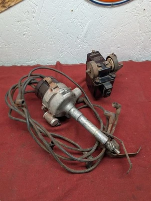 Vtg Mallory ZCM 275D FORD Dual Point Distributor MAGDPARK  Coil 8BA Flat Head V8 - Image 1 of 4