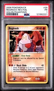 PSA 1 Regirock 28/110 EX Holon Phantoms Stamped Reverse Holo Pokémon 2006 PR - Bild 1 von 2