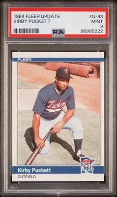 1984 Fleer Update #U-93 - HOF Kirby Puckett RC Minnesota Twins PSA 9 New Label - Image 1 of 3
