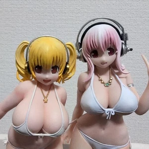 Super Sonico Pochaco White Swimsuit Figure Set Nitroplus Sexy Anime #618 - Picture 1 of 10
