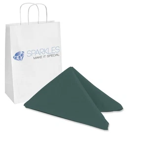 200 pcs 20"x20" inch Polyester Cloth Napkin - Hunter Green - Wedding Linen xw - Picture 1 of 6