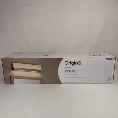 Origin 21,Abbigail 20 英寸现代 LED 梳妆灯拉丝镍饰面(全新品牌) — 第 1/4 张图片