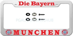 (ONE) License Frame Stainless Chrome Plated Vinyl Lettering for Bayern Munich - Bild 1 von 4