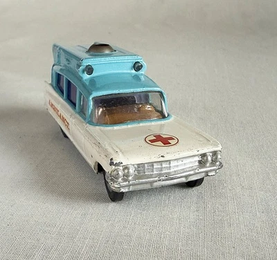 Corgi 437 Blue Superior Ambulance On Cadillac Chassis - 1960s Model - Very Good - Image 1 of 4