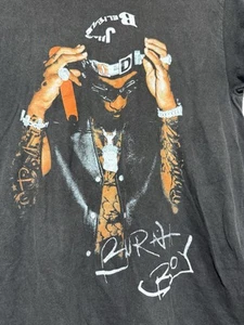 Burna Boy Herren Burna Boy Sänger Foto Vintage schwarz Größe Small Rap T-Shirt Hip Hop - Bild 1 von 6