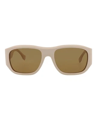 Fendi Para Hombres Cuadrado/Rectángulo Beige Nicotina Moda Diseñador Gafas Foto 1 de 4