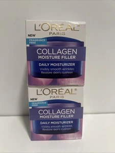 2 Pack L'OREAL COLLAGEN MOISTURE FILLER - DAILY MOISTURIZER -1.7oz - Picture 1 of 3
