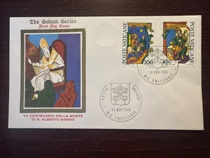 VATICAN FDC COVER 1980 YEAR ST. MAGNUS HILLER HEALTH MEDICINE STAMPS - Picture 1 of 1