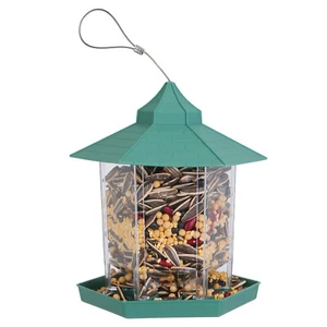 Wild Bird Feeder for Outdoor, Recycled Plastic Bird Feeders w/ 6 Ports - Picture 1 of 15