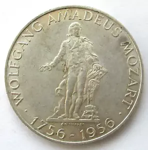 Österreich Silber 25 Schilling 1956 200. Geburtstag von Wolfgang Amadeus Mozart - Bild 1 von 2