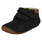Boys Clarks Soft Leather Everyday Hook & Loop Casual Ankle Boots Tiny Play T