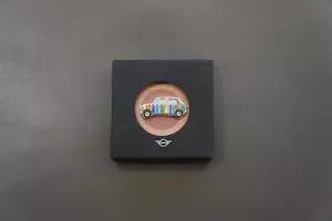 NIB Genuine MINI Cooper Striped Multi-Color Collectible Enamel Lapel Pin Badge - Picture 1 of 7