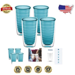 16oz Double-Walled Insulated Tumblers - Blue Moon, 4-Pack for Hot & Cold Drinks - Picture 1 of 11