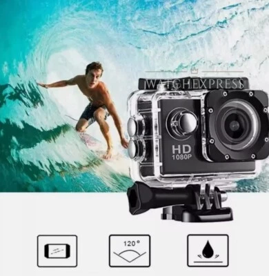 TELECAMERA HD 16MP Go PRO 4K SPORT WIFI ACTION ULTRA  VIDEOCAMERA SUBACQUEA 170° - Immagine 1 di 4
