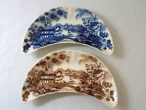 Two Vintage Tonquin Royal Staffordshire Bone Dishes By Clarice Cliff - Picture 1 of 7