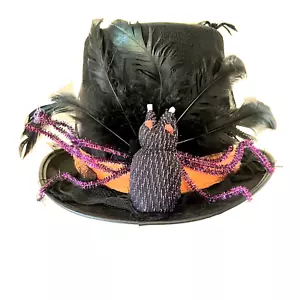 Artist made Halloween Top Hat w/ Spider 7"H - Picture 1 of 5