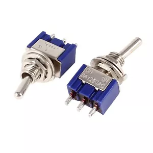10pcs Mini MTS-102 3-Pin SPDT ON-ON 6A 125VAC Toggle Switches NEW - Picture 1 of 1