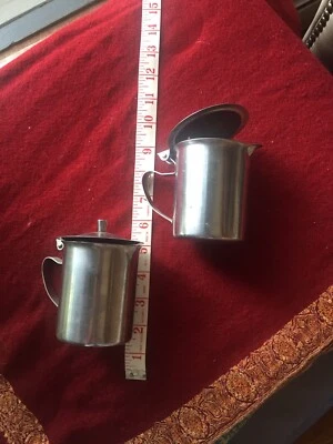 2 cremas vintage de acero inoxidable con tapa abatible Bloomfield 18 SS Japón 3700 Foto 1 de 4