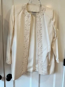Vintage Nolan Miller - Dynasty Collection - Beaded & Sequin Suit Jacket -Size 12 - Picture 1 of 17