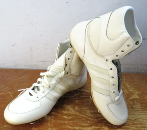 Vintage Adidas H-2171 Crusher High-Top football shoes Cleats White Yugoslavia - Picture 1 of 14