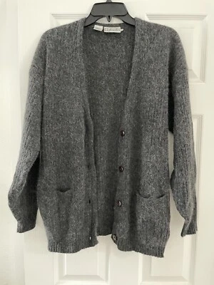 Cárdigan Angora Gris Mediano Mujer Lana Rafaella Suéter M De Colección Foto 1 de 4