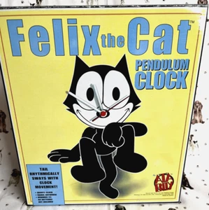 Ata Boy Felix The Cat Animated Swing Tail Clock Kit Cat Plastic NIB 1996 - Picture 1 of 4