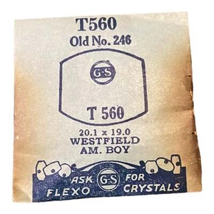 Germanow-Simon Mach (GS) T560 Watch Crystal 20.1x19.0 NOS Part Flexo Westfield - Picture 1 of 1