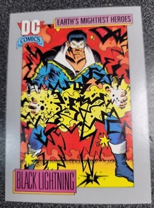 1992 Black Lightning DC Comics Card #35 Earth's Mightiest Heroes Impel Vintage - Picture 1 of 3