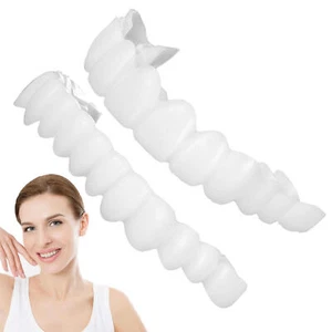 Perfect Smile Top And Bottom False Teeth Veneers Cover Instant Cosmetic Clip Up - Picture 1 of 11