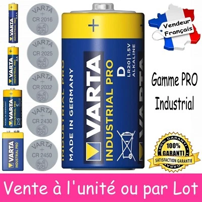 Piles LR20 VARTA - Dispo aussi : LR03 LR6 LR14 6LR61 CR 2016 2025 2032 2430 2450