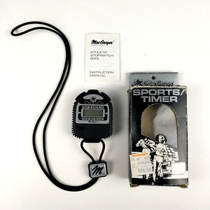 Vintage MacGregor 600L Athletic Sport Digital Stopwatch w/ Original Box & Manual - Picture 1 of 4