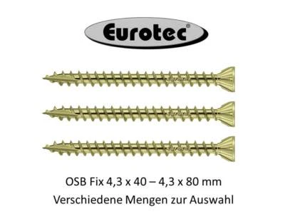 Eurotec OSB Fix Holzbauschrauben Verlegeschrauben Plattenschrauben TORX - Bild 1 von 2