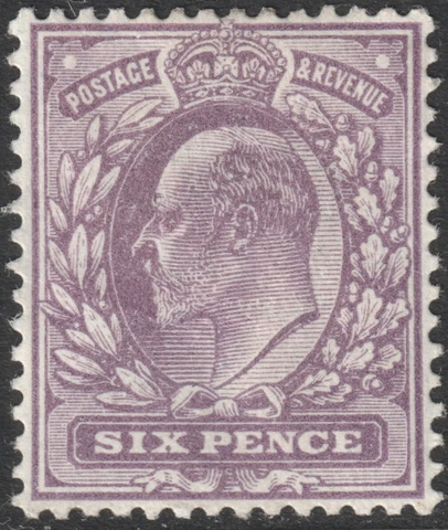 SG 295 6d Royal Purple  M33 (1) in fine and fresh mounted mint condition Cover