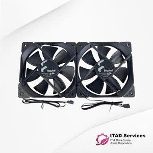 LOT OF 2 - FRACTAL DESIGN DYNAMIC X2 GP-12 120mm Black Case Fan 3-Pin - OPEN BOX - Picture 1 of 3