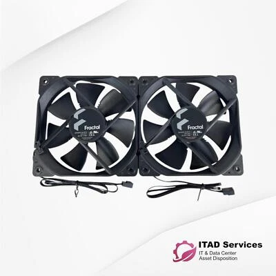 LOT OF 2 - FRACTAL DESIGN DYNAMIC X2 GP-12 120mm Black Case Fan 3-Pin - OPEN BOX - Image 1 of 3