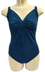 Speedo Teal Swimsuit Body Shaping Chlorine Resistant Swimming Costume Size 16 38 - Picture 1 of 13