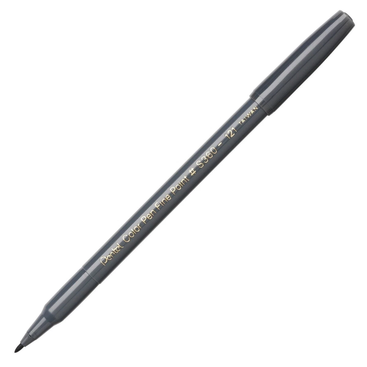 Pentel Brush Pen – Pinselstift Mit Glitzertinte & Druckknopf, Farbe Violett, Für Kreative Projekte
