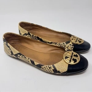 Tory Burch Damen Chelsea Schlangenmuster Cap Toe Ballerinas Größe 8 - Bild 1 von 9