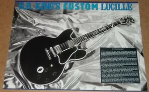 B.B. Guitarra King's Custom Gibson ES-355 Lucille + póster plegable central de Joe Satriani - Imagen 1 de 4