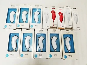 Nintendo Wii Nunchuck 13pc Boxed White Red Japan import DHL 1 week to USA - Picture 1 of 4