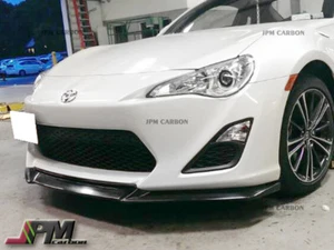 HT Style Carbon Fiber Front Bumper Lip Fits For Toyota GT86 Scion FR-S 2012-2016 - Foto 1 di 2