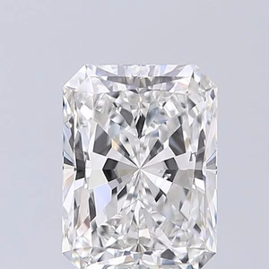 Cert. Diamante AGI 2 carati taglio radiante naturale estratto sfuso colore F VS2 chiarezza - Foto 1 di 2