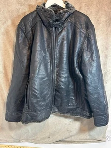 Chaqueta de aviador G-III negra imitación cuero piel de oveja L estilo vuelo envejecido - Imagen 1 de 22