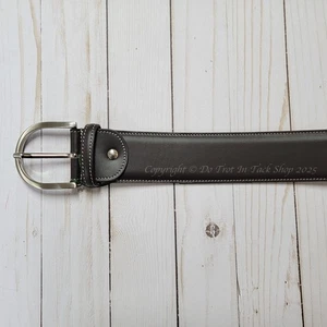 Cinturón deportivo a medida de cuero en contraste - marrón/plateado - Imagen 1 de 1