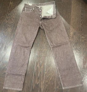 Levi's 501 XX Classic Buttonfly Rust Burgandy Jeans Men Size 34x32 - Picture 1 of 10